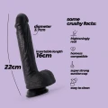 Dildo Crushious Inviktus 22cm, 3.7cm, silikonowy, wodoodporny, z przyssawką
