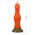 Dildo Rippled Monster Blazeheart - 18,5 cm, silikon, przyssawka, ergonomiczny kształt