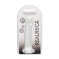 Dildo CRYSTAL CLEAR - 17 cm, przezroczyste, z przyssawką, bez ftalanów