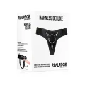 Uprząż do dildo RealRock z elastycznymi paskami, rozmiar S-XL, 2 pierścienie 50-58 mm