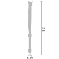 Flogger skórzany Hidden Desire, długość 55 cm, naturalna skóra, cynkowy uchwyt