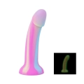 Dildo Easytoys Candy Swirl – silikonowe 19 cm, świecące w ciemności, profilowane