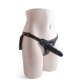 Dildo strap-on Black Toyz4Lovers, realistyczne, regulowany pas, sztuczna skóra, 10 cm