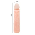 Dildo BAILE - 24 cm, kręgosłup, stymulujące fałdki, wodoodporny