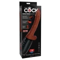 Wibrator penisa King Cock 7,5" Thrusting z kulkami, TPE, 7 trybów wibracji