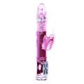 Wibrator z masażerem łechtaczki BAILE Throbbing Butterfly – 5 funkcji rotacji, 5 wibracji