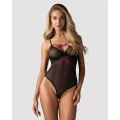 Body OBSESSIVE Novenes M/L, Regulowane Ramiączka, Fiszbiny, Przezroczysty Materiał