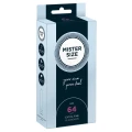 Prezerwatywy Mister Size 64 mm - Lateks, 10 sztuk, Wegańskie, z lubrykantem