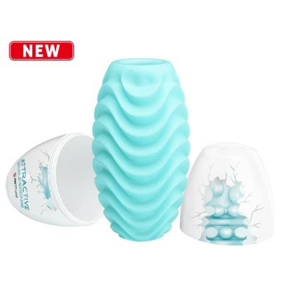 Masturbator do penisa PRETTY LOVE - podwójna strona, wodoodporny, elastyczny TPR, jasnozielony