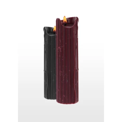 Świeca BDSM Drip Candle TABOOM 2szt. Niskotemperaturowa, czarna i bordowa, woskowa