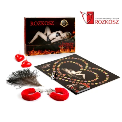 Gra towarzyska dla par Rozkosz - erotyczne fantazje, 24 zadania, eleganckie opakowanie
