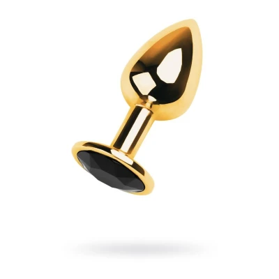 Korektor analny TOYFA Metal, 7cm, z kryształkiem w kolorze turmalinu, dla początkujących