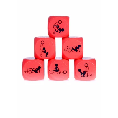 Gra w Kości Erotyczne - Zabawka-Kostka Miłości 25mm, Czerwona, 1 sztuka
