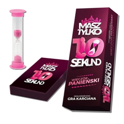 Gra imprezowa Wieczór Panieński - Masz Tylko 10 Sekund, 120 kart, klepsydra, szybka zabawa