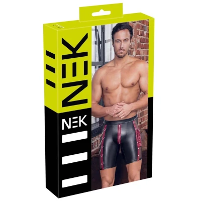 Spodnie męskie XL NEK, 90% poliester, elastyczny materiał, wzór w paski