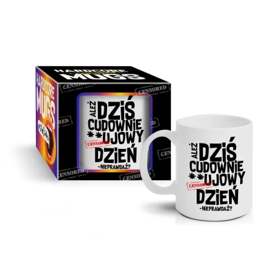 Kubek Boss HARDCORE MUGS 300ml - Dzień Cudowny, Wysokość 11cm, Szerokość 8,8cm