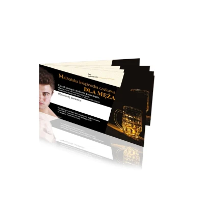 Książeczka czekowa dla męża Gry Grajmy Razem – 12 zadań, duży format, gruby papier