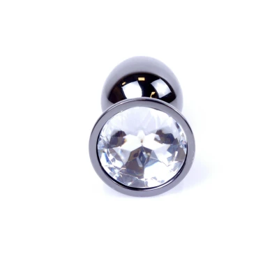 Korek analny Plug-Jewellery, stal nierdzewna, 7 cm, diamentowa podstawa