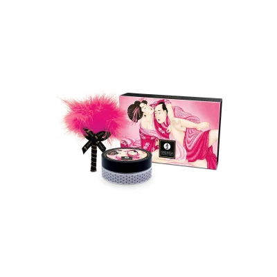 Puder do ciała Raspberry Feeling - Puder osuszający, Delikatna aplikacja piórkiem