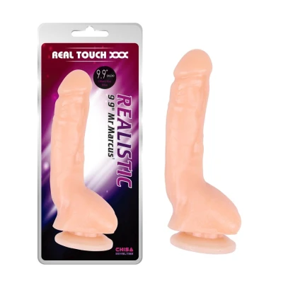 Dildo MR.MARCUS 9.9" z silikonem T-Skin, wodoodporny, wibrujący