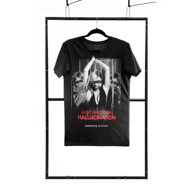 T-shirt męski DEMONIQ MEN, czarny, regular, 100% bawełna, 160 gr/m2, unikalny design