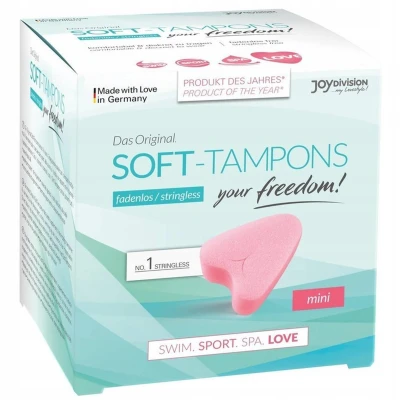 Tampony higieniczne Soft-Tampons mini, miękkie, bezsznurkowe, 3 szt. w opakowaniu