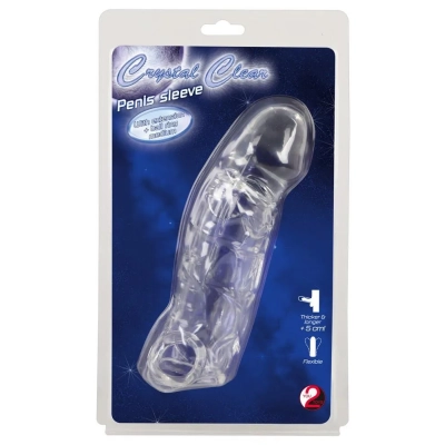 Słonik erekcyjny Crystal Clear, TPE, długość 19,2 cm, z pierścieniem na jądra