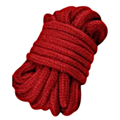 Lina BDSM - Power Escorts BR96 - 5m, miękka bawełna, czerwona/czarna