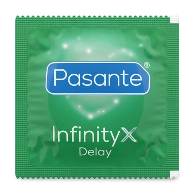 Prezerwatywy opóźniające Pasante Delay Infinity, 54 mm, 3 szt. z benzokainą 8,5%