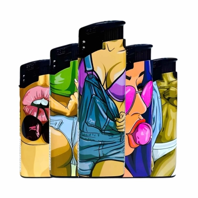 Zapalniczka jednorazowa Kinky Pleasure PB003 – wzór losowy, grafika kreskówkowa