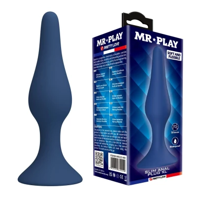 Korek analny XL MR. Play, silikon, ergonomiczna podstawa, wodoodporny