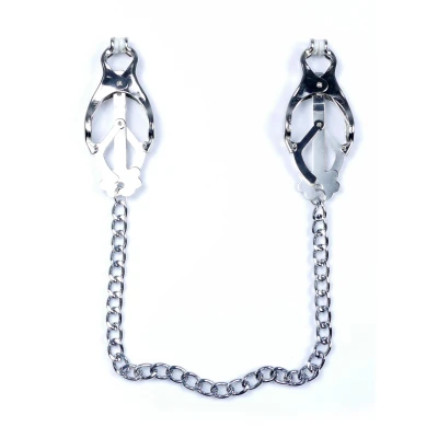 Zaciski na sutki - Stymulator No.11 - Metalowe z gumowymi osłonkami, 45 cm długości