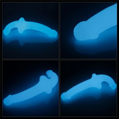 Dildo Lumino Play, 10.5'', TPE, świecący w ciemności, strapless