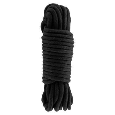 Lina do Bondage 10M Polypropylene Czarna, Miękka i Jedwabista, Styl Shibari