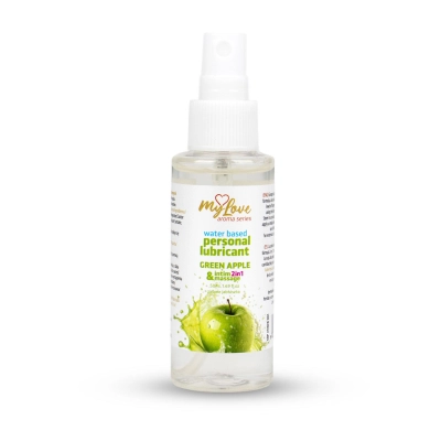 Preparat intymny i do masażu 2w1 MyLove Aroma Series, zielone jabłko, 50 ml