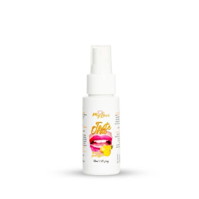 Spray do seksu oralnego MyLove Taste, ananasowy, 50 ml, lekkie aromatyzowanie.