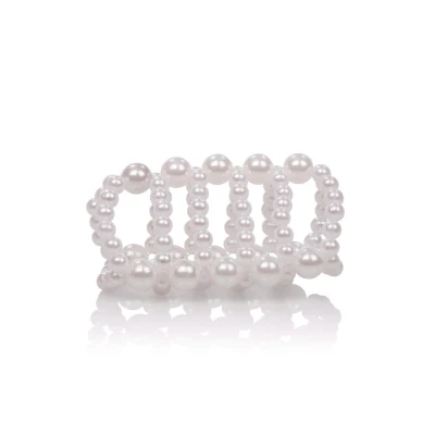 Nakładka na penisa Pearl Stroker Beads - przezroczysta, ABS, 7 cm długości