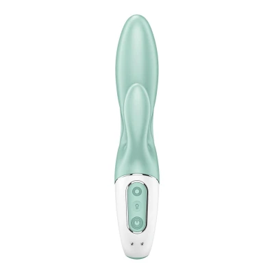 Wibrator do punktu G Satisfyer Air Pump Bunny 5 z aplikacją, bezprzewodowy, miętowy