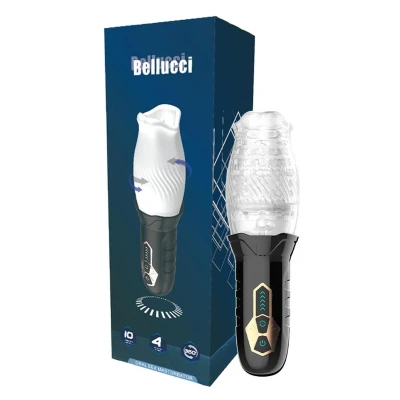 Masturbator z obrotami i wibracjami, akumulator litowo-jonowy, 9 trybów wibracji