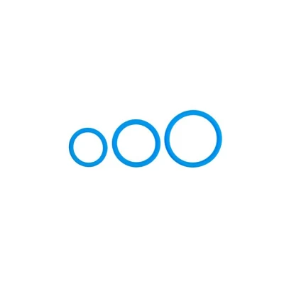 Zestaw pierścieni erekcyjnych silikonowych, 3 rozmiary, wodoodporne, niebieskie