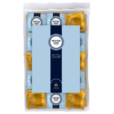 Prezerwatywy Mister Size 53 mm, naturalny lateks, przezroczyste, 100 szt.