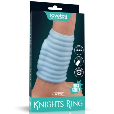 Wibrujący pierścień penisa Wave Knights, TPE, wodoodporny, ultra elastyczny