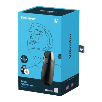 Masturbator męski Satisfyer Men Vibration+ z aplikacją, wodoodporny, silikonowy