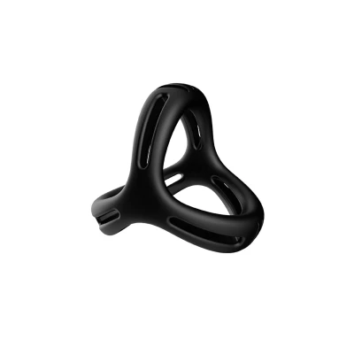 Pierścień erekcyjny silikonowy, czarny, medyczny, zwiększający trwałość i intensywność orgazmów