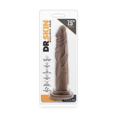 Dildo Dr. Skin 7,5 cala - realistyczny, przyssawka, PVC