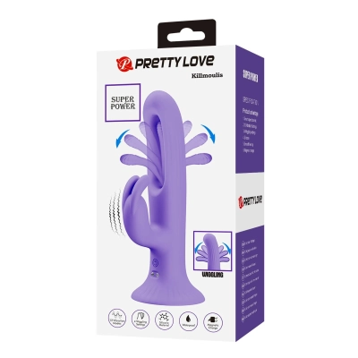 Stymulator łechtaczkowy PRETTY LOVE KILLMOULIS, 12 wibracji, 4 tryby ruchu wstecz/do przodu