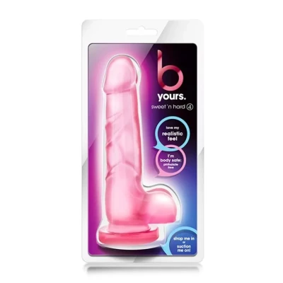 Dildo B YOURS, realistyczne żyłki, przyssawka, materiał PVC, 3,7 cm