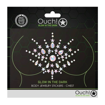 Naklejki na ciało - Błyszczące, świecące w ciemności, idealne na klatkę piersiową