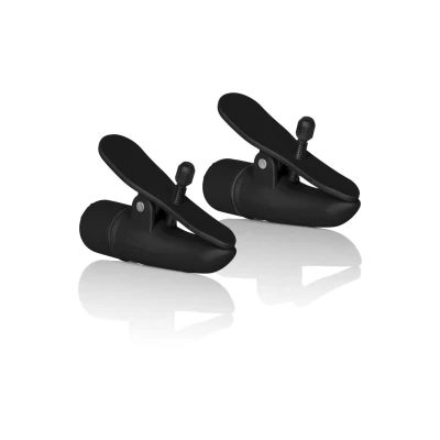 Wibrujące Klamry na Sutki Nipplettes - ABS, wodoodporne, regulowany docisk 7 cm