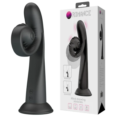 Stymulator wibracyjny PRETTY LOVE - Selma Snail, silikon, 10 trybów, czarny